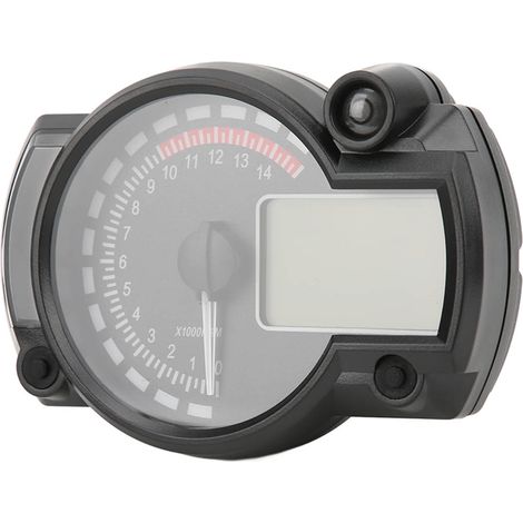 Compteur de vitesse pour moto, odomètre 15000 tr/min, écran LCD réglable, universel pour voitures et camping-cars 12 V (1/5)
