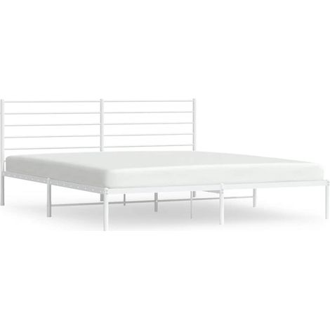 Maison Exclusive - Estructura cama sin colchón con cabecero metal