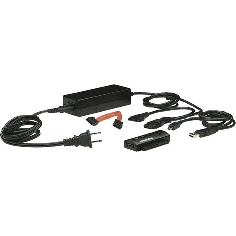 Manhattan Konverter USB 2.0 - SATA/IDE Adapter schwarz retail (179195) (1/3)