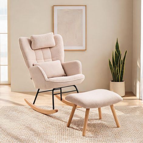 Fauteuil beige en polyester 101,5 x 70,5 x 99,5 cm (1/5)