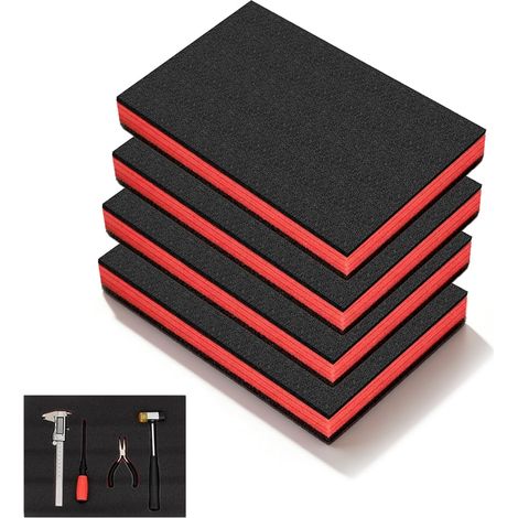 4 Foam Tool Unit - 40 x 30 x 1 cm, Foam Inserts (1/5)