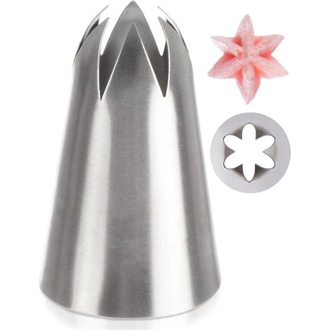Star Piping Nozzle, Stainless Steel, 1.5 cm Diameter (1/5)