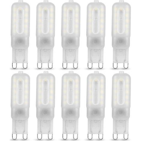 Lot de 10 ampoules LED G9 5W Blanc froid 6000K 220V Remplace les ampoules halogènes Non dimmable B (1/5)