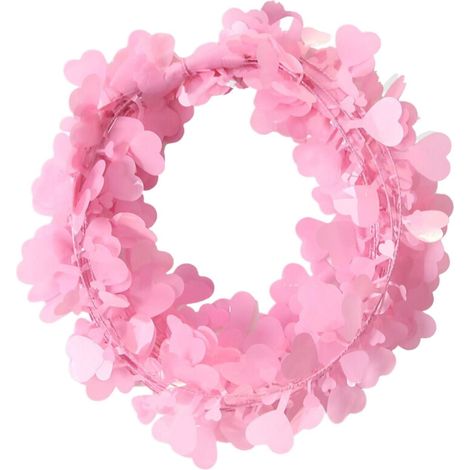 Guirlande En Forme De Coeur - Décoration Murale Et Fenêtre Pour Saint-Valentin - Fait Main - En Fil Métallique Et PET - 1 Pièce (1/5)