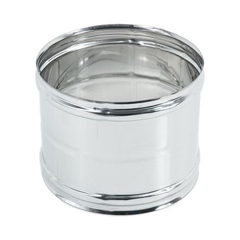 Manicotto ff da 80mm giunzione raccordo a doppio bicchiere inox aisi 304 (1/2)
