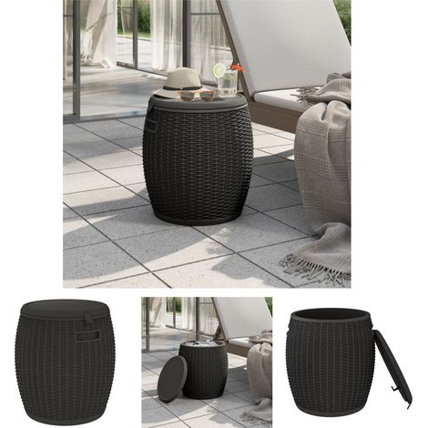 The Living Store - 4-in-1 Gartenbox Schwarz Polypropylen (1/5)