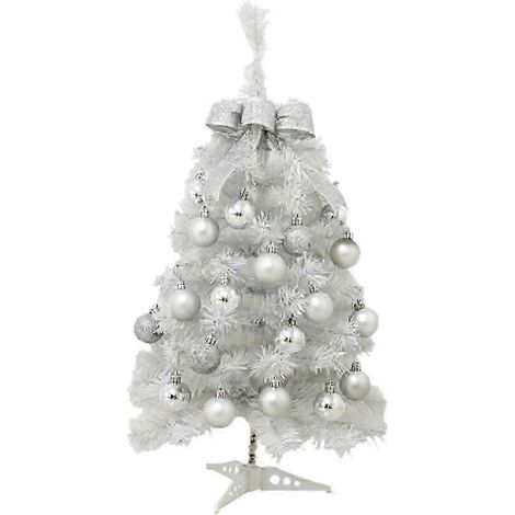 Mini sapin de Noël lumineux blanc, décoration LED pour la maison ou le bureau, 45 x 20 x 20 cm (1/5)