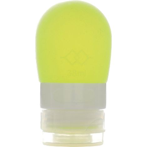 Flacon de voyage siliceuse vert 38ml réutilisable pratique pour cosmétiques et toilette (1/2)