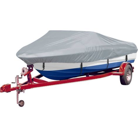 Housses de bateau 2 pcs Gris Longueur 488-564 cm Largeur 239 cm