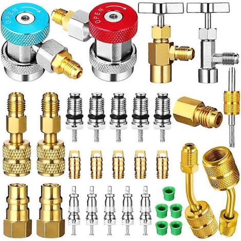 Kit adaptateur rapide AC R134A, robinet de réservoir R134a vers R22/410a pour climatisation (réf.)