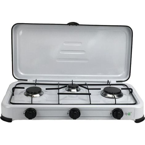 Fornello a Gas da Cucina o Campeggio Ignis 3 Fuochi Smaltato Nero (1/2)