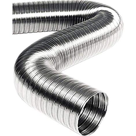 Tuyau ondulé extensible flexible en aluminium pour cheminées (Ø 80 mm) (1/3)