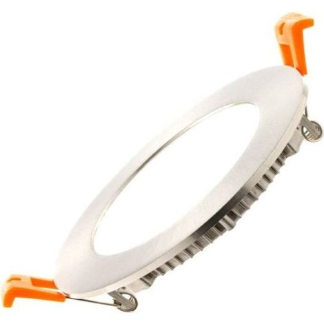 Downlight LED Redondo de 8W contorno de acero inoxidable luz blanca fría