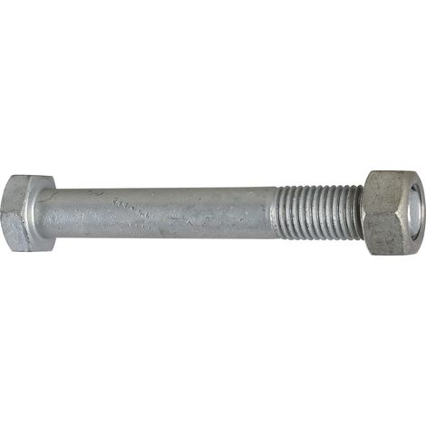 Schrauben mit Muttern M16x300 - Sechkantschrauben mit Schaft und Muttern DIN601, Stahl feuerverzinkt 4.6 - 10 Stück