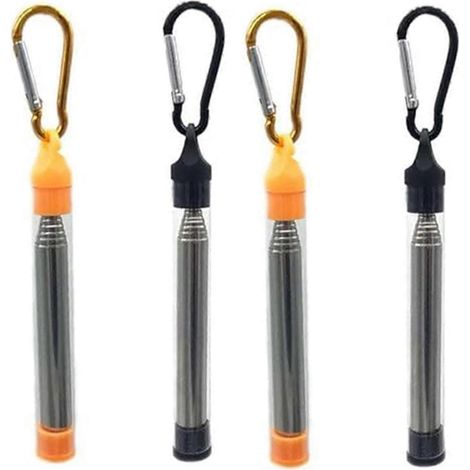 Tuyau d'incendie rétractable en acier inoxydable pour extérieur, souffleur de feu, outil de feu de camping, (1/5)