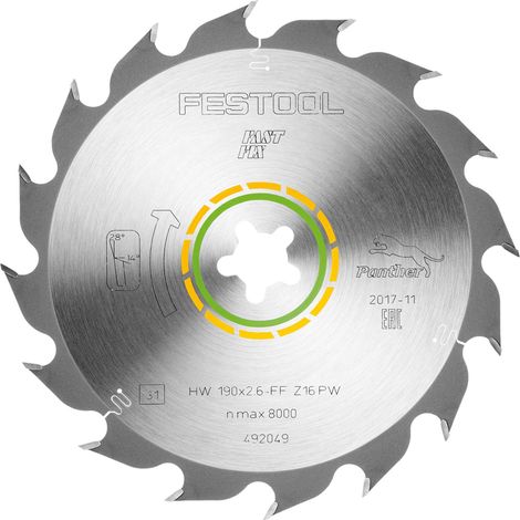 FESTOOL Kreissägeblatt WOOD RIP CUT HW 190x2,6 FF PW16 - 492049