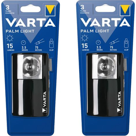 Linterna de mano Varta Palm Light de 4,5 V, alimentada por batería (pilas no incluidas) x2 (1/3)