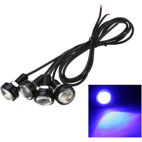 Lumière bleue étanche pour bateau, 4 pièces, 12V, 3W (1/4)