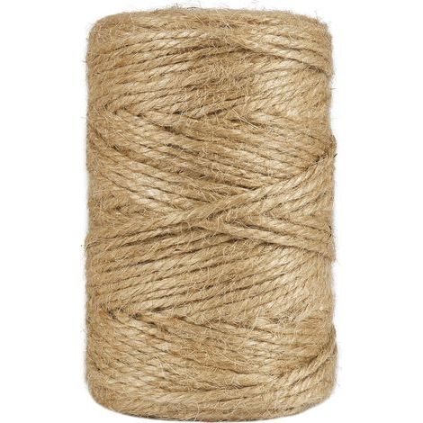 Ficelle de jute naturelle à 3 brins, corde décorative marron, 3 mm, 100 m (1/5)