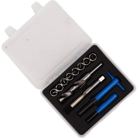 Kit de réparation de filetage en acier rapide avec boîte de rangement, outils de refiletage automobile pour la restauration des filetages usés M16x2 (1/5)