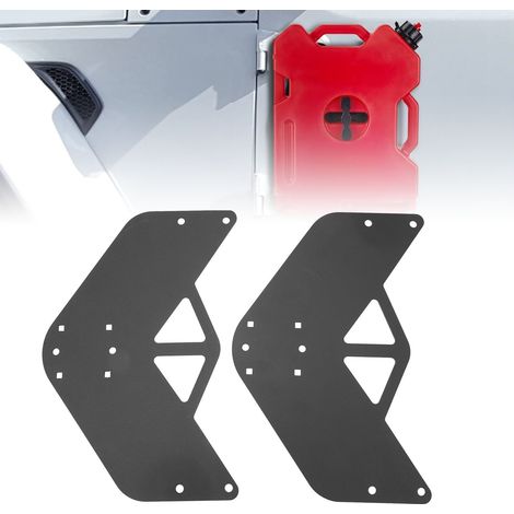 Zwei Sätze Tankklappenscharnierhalterungen für Tankdeckel-Montageplatten, geeignet für die Standardinstallation von Tankdeckelschlössern, kompatibel mit Wrangler JK JL JT 2007-2023. (1/5)