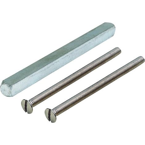 Hoppe – Tige carrée lisse 7 mm x 130 mm – Acier nickelé – Pour garnitures de portes et fenêtres – Usage professionnel