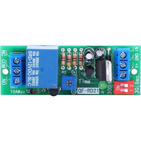 Relais temporisé RD21N Module interrupteur pour ventilateur DC 5V/12V/24V 10A 12V (1/5)