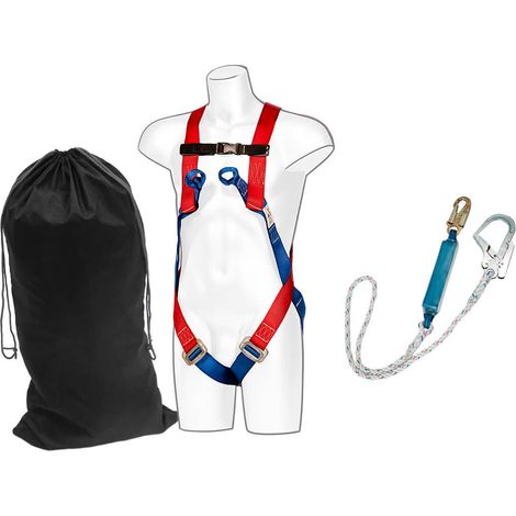Kit anti-caídas con arnés de 2 puntos con abosorbedor y mosquetón PORTWEST FP62