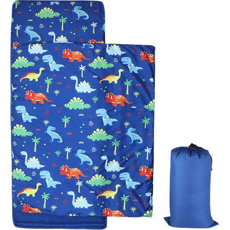 Kinderschlafsack – trittfest – Tragegriff – 47 x 20 cm zusammengerollt – integriertes Kissen und Decke (1/5)