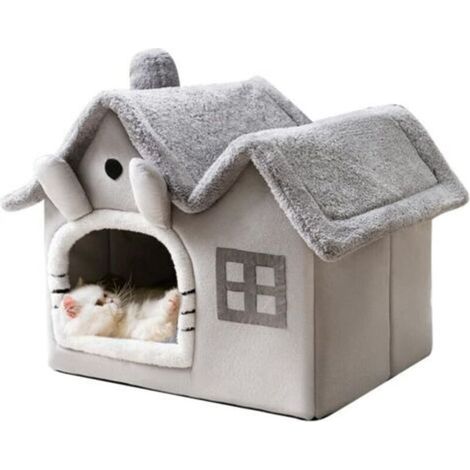 Lit double de luxe pour chiens et chats, pliable, chaud, doux, en mousse à mémoire de forme 30D hautement élastique, coussin d'assise amovible et fond antidérapant (1/5)