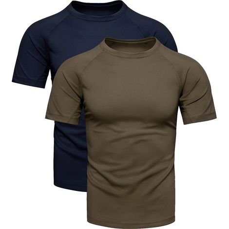 Herren-T-Shirt-Doppelpack, marineblau + grün, Recea - Größe L
