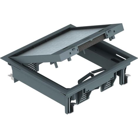 OBO Bettermann Inserto de dispositivo para montaje universal 222x222x65 Poliamida gris hierro RAL 7011, 7405145