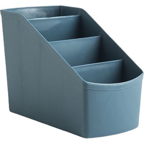Boîte De Rangement Cosmétique - 4 Compartiments - Forme Trapézoïdale - Pour Télécommandes Et Articles De Bureau - 16,7 X 12,5 X 9 Cm (1/5)