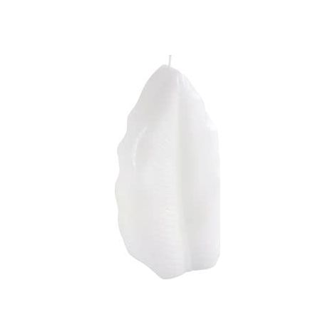 Bougie Feuille 9,5 x 3,5 x H18 cm Jardin d'hiver Coloris Blanc