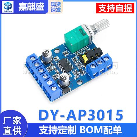 30Wx2 High-Power Stereo Digital Amplifier Board, 12V/24V Power Supply, DIY Amplifier Module DY-AP3015 (1/5)