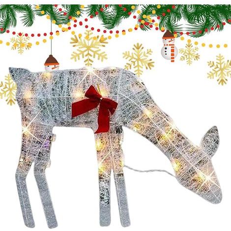 Renne De Noël pour Extérieur avec Lumières Décoration D'Exposition en Fer Décorations De Noël En Forme De Cerf Pour La , Les , La Maison, Le Patio, Le Jardin, Les Fêtes, Les Vacances (1/5)