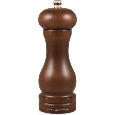 Cole & Mason HB0644P Forest Capstan Macina Pepe, Legno Scuro, Precision+/Macinatura Regolabile, Legno di Faggio Tinto, 165mm, Include 1 x Mulino, Garanzia a Vita sul Meccanismo (1/5)