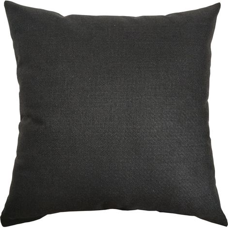 Taie d'oreiller Double Gaze Coton Gaia 55 x 55 cm Noir