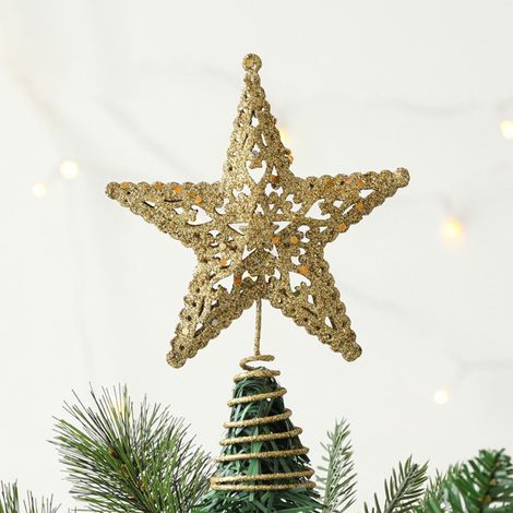 Étoile De Noël - Sommet Pour Arbre De Noël Avec Lumières Intégrées - Décoration De Sapin Intérieure Et Extérieure - 1 Pièce (1/5)