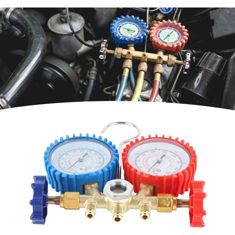 Manomètre de pression de réfrigérant R134A, pompe à vide d'air, kit de réfrigération pour climatisation, groupe d'instruments de distribution de climatisation, R12, R22, R502 (1/5)