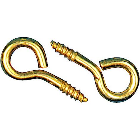 Vis à œillet vis à Anneau en Laiton Crochet à Visser 12x5mm 24pc, 8937166 (1/2)