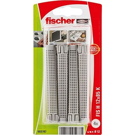 Fischer – Tamis d'injection FIS H 12 x 85 K – Plastique pour maçonnerie creuse – Réduit la consommation de résine – Blister de 4 unités