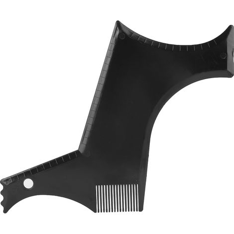 Outil de Forme Barbe, Gabarit de Tracé pour Contour et Ligne de Cheveux en Plastique Noir (1/5)