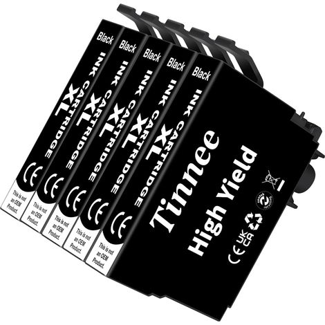 5 Noir Cartouches d'encre Compatibles pour Epson 604 Epson 604XL avec XP-2200 XP-2205 XP-3200 XP-3205 XP-4200 XP-4205 WF-2910 WF-2930 WF-2935 WF-2950 XP 2200 XP 2205 XP 3200 XP 3205 XP 4200 XP 4205 (1/5)