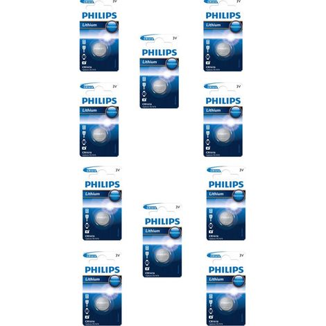 .10 Piles Philips CR1616.