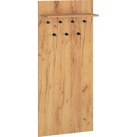 Appendiabiti da parete 7 pioli 1 ripiano Nilo Legno