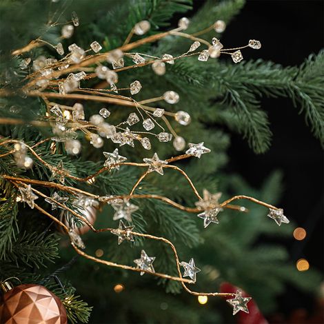 Étoile De Noël En Cristal Clair - Sommet D'Arbre De Noël En Forme De Pentagramme - 50 Cm - Décoration Festive Pour Arbre Intérieur Ou Bureau - 1 Pièce (1/5)