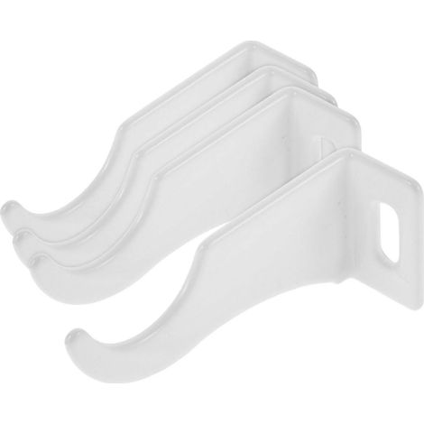 (9,80 x 4,00 x 2,20 cm) 4 supports de radiateur avec crochets de fixation haute résistance pour radiateurs de chauffage. (1/4)