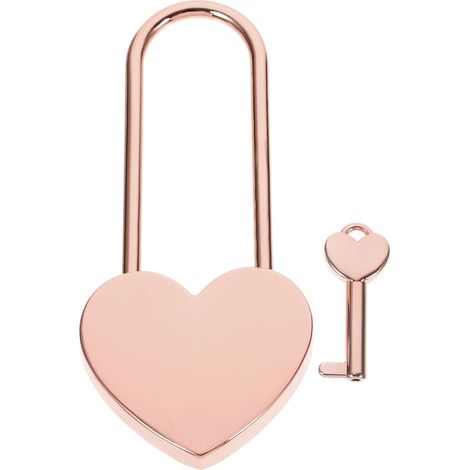 cadenas en forme de cœur en métal avec clé fermeture