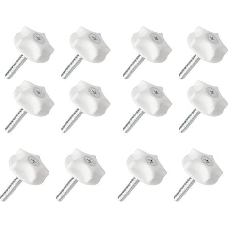 12PCS Pieds de nivellement Pieds de nivellement ajustables en fer PP vissés faciles à utiliser Niveleurs de meubles pour tête de lit Meubles (1/5)